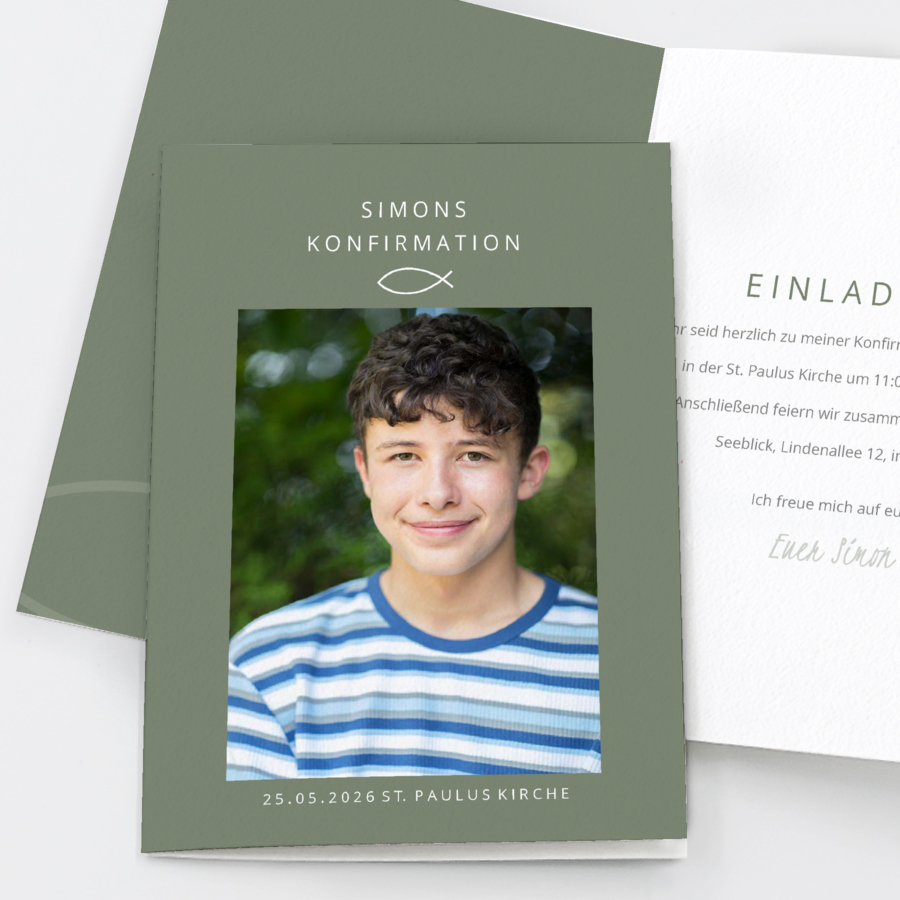 Classic Moment Einladungskarte Konfirmation