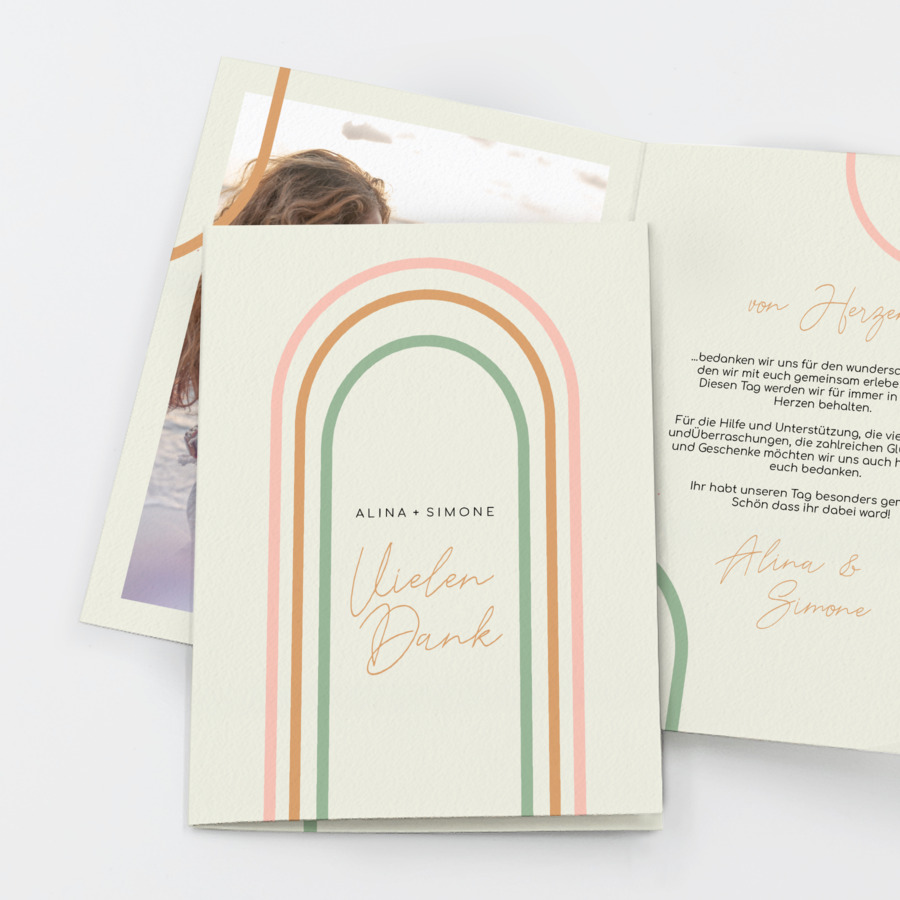 Colorful Life Dankeskarte Hochzeit