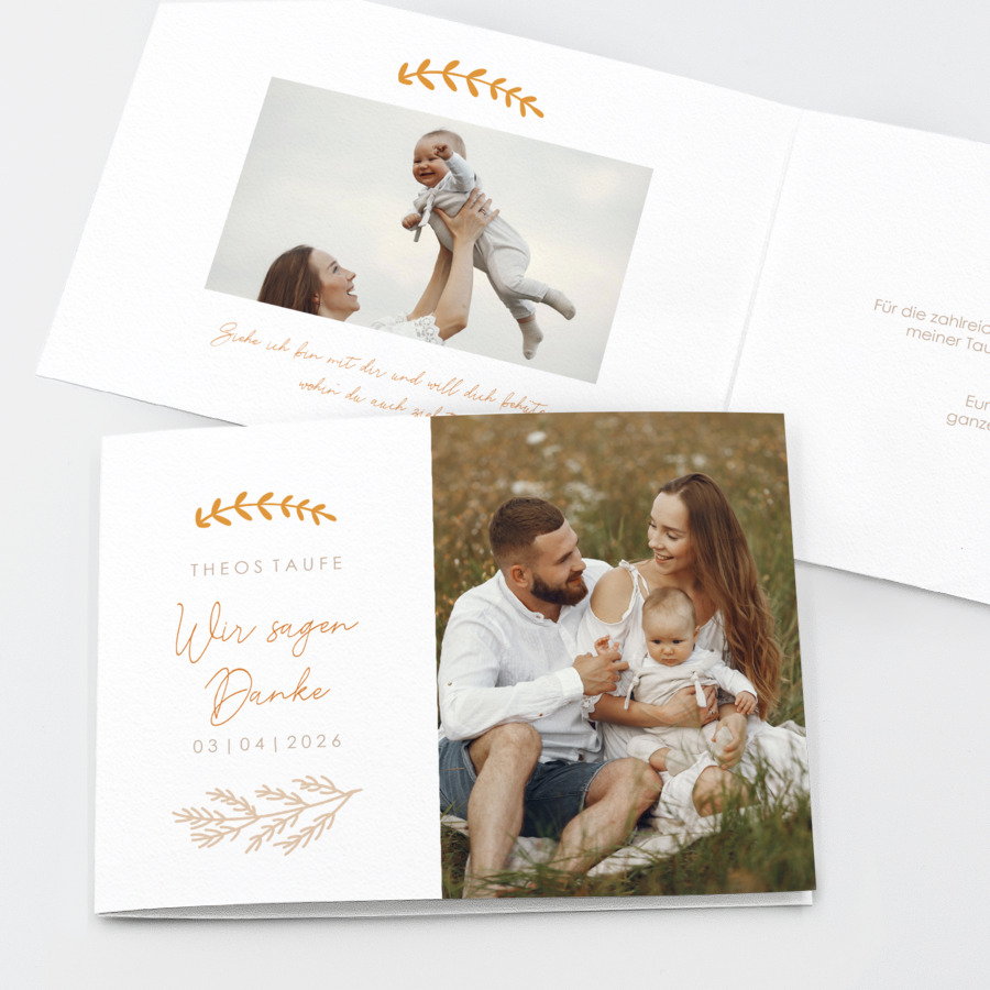 Dein Tag Danksagung Taufe