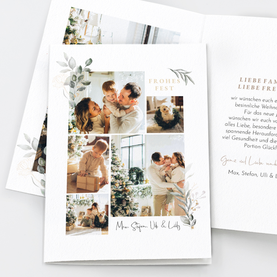 Festliche Zweige Weihnachtskarte