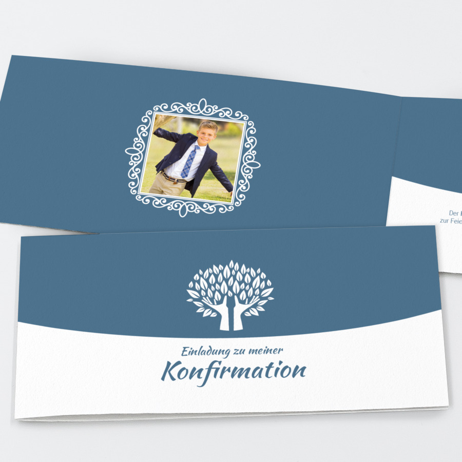 Hände Einladungskarte Konfirmation