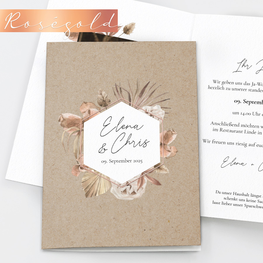 Herbstgefühle Hochzeitseinladung