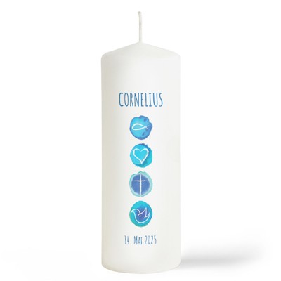 Farbkreise Kommunionkerze