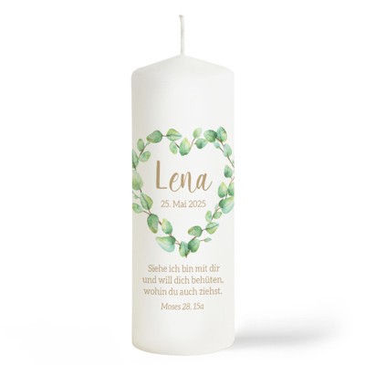 Herzkranz Kommunionkerze