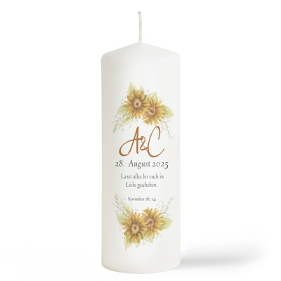 Spätsommer Hochzeitskerze