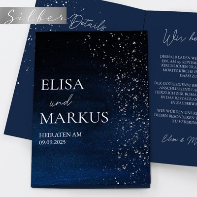 Starry Night Hochzeitseinladung