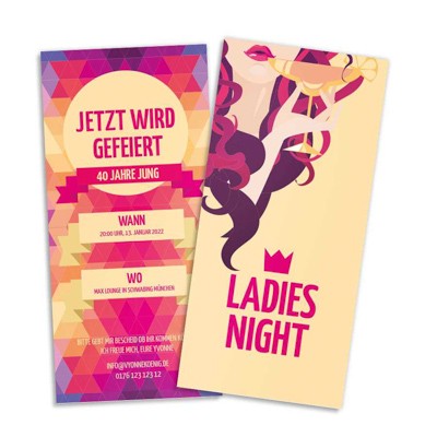 Ladies Night Einladungskarte 40. Geburtstag
