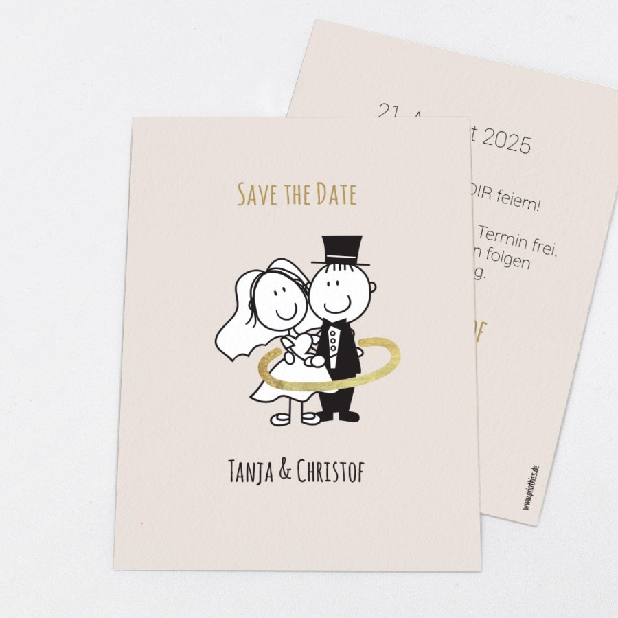 Comic Save the Date Karte