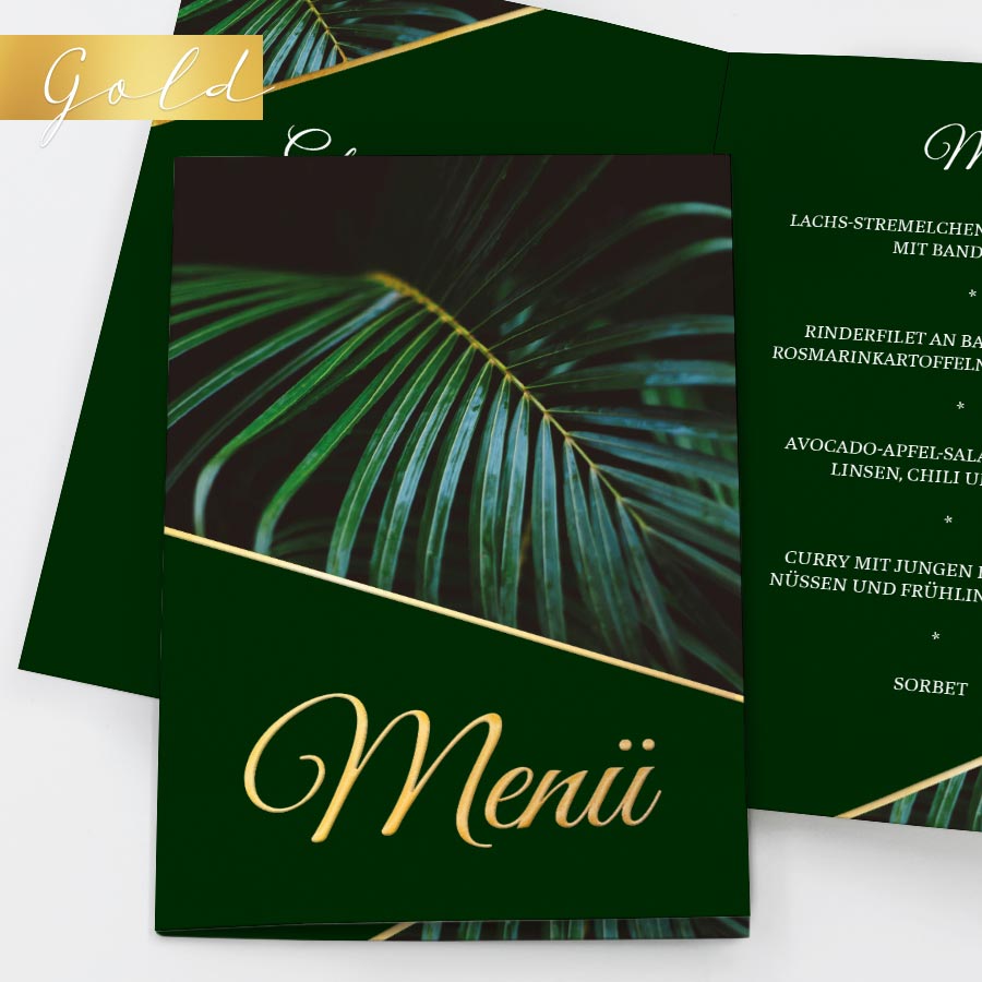 Plant Menükarte Hochzeit
