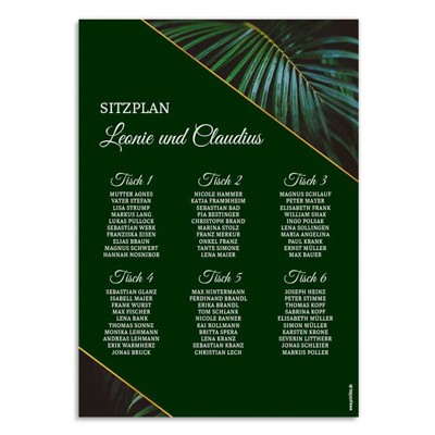 Plant Sitzplan Hochzeit