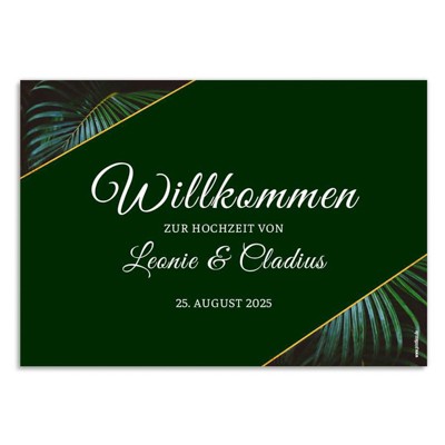 Plant Willkommensschild Hochzeit