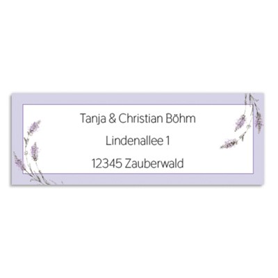 Lavendel Absenderaufkleber