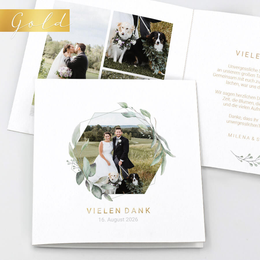 Botanical Love Dankeskarte Hochzeit