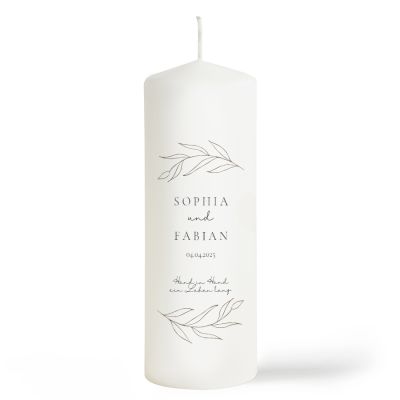 Scandi Chic Hochzeitskerze